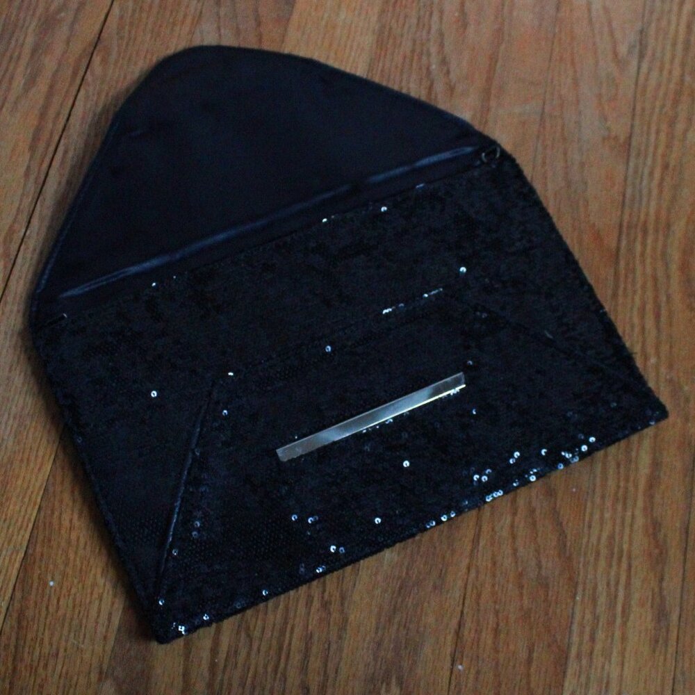 Cache Sequin Envelope Fold Over Clutch Purse - image 2